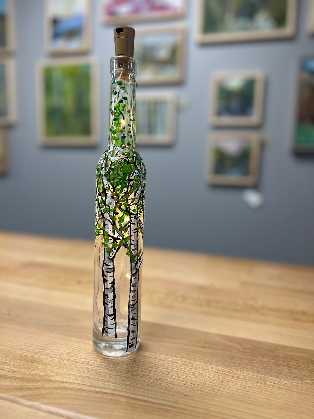 Think Spring: Birch Tree Bottle Painting