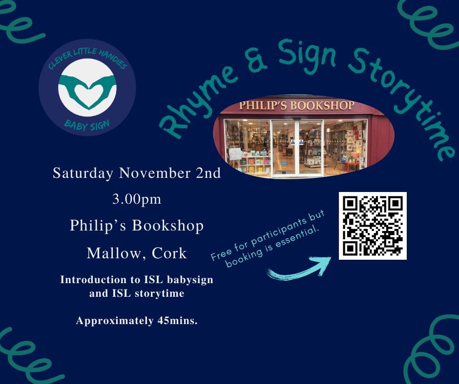 Rhyme & Sign Storytime - Philip's Bookshop, Mallow, Cork