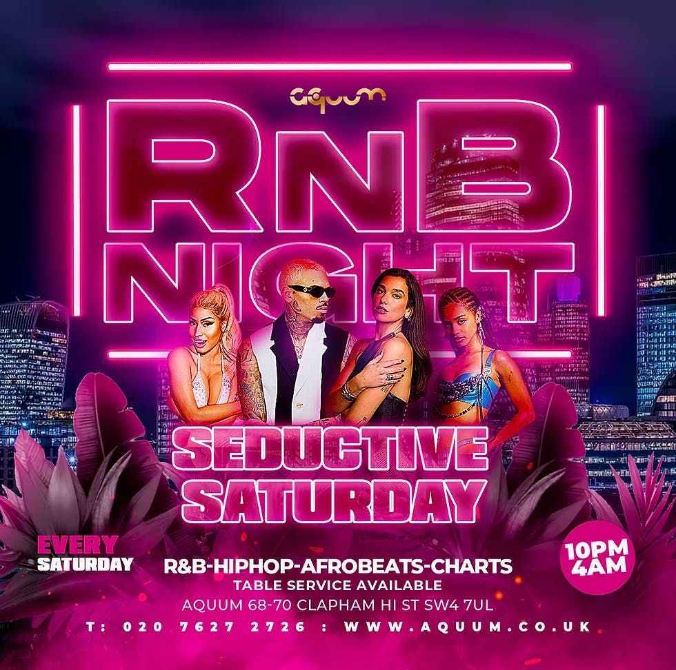 Bank Holiday Party @ Aquum Clapham \/\/ Old Skool R&B, Hip-Hop, Party Anthems \/\/ 4am Close