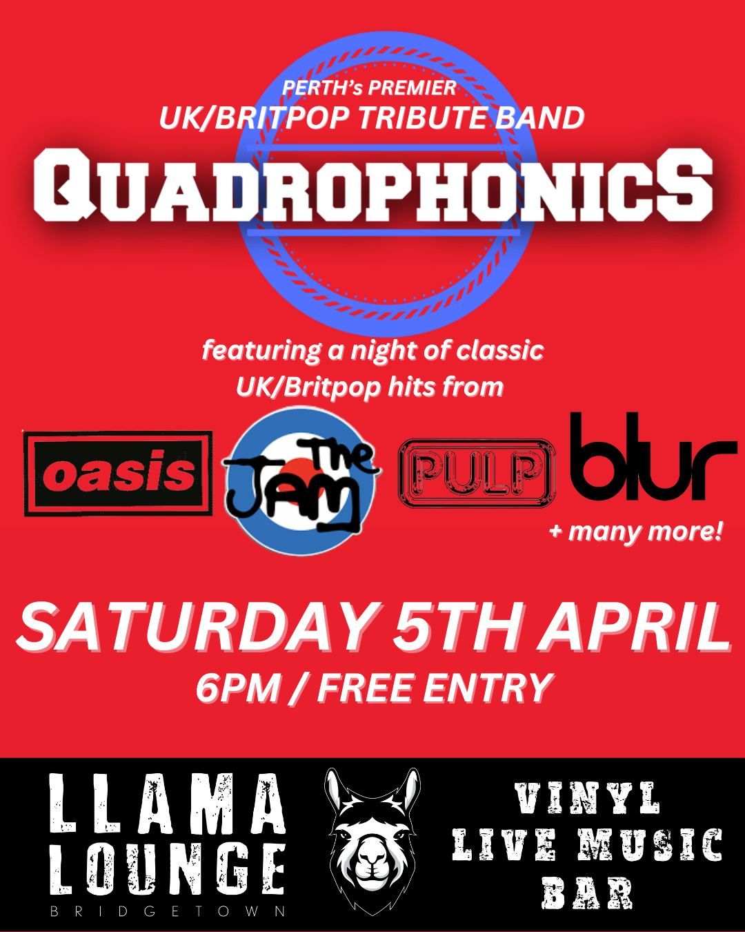 QUADROPHONICS LIVE @ LLAMA LOUNGE