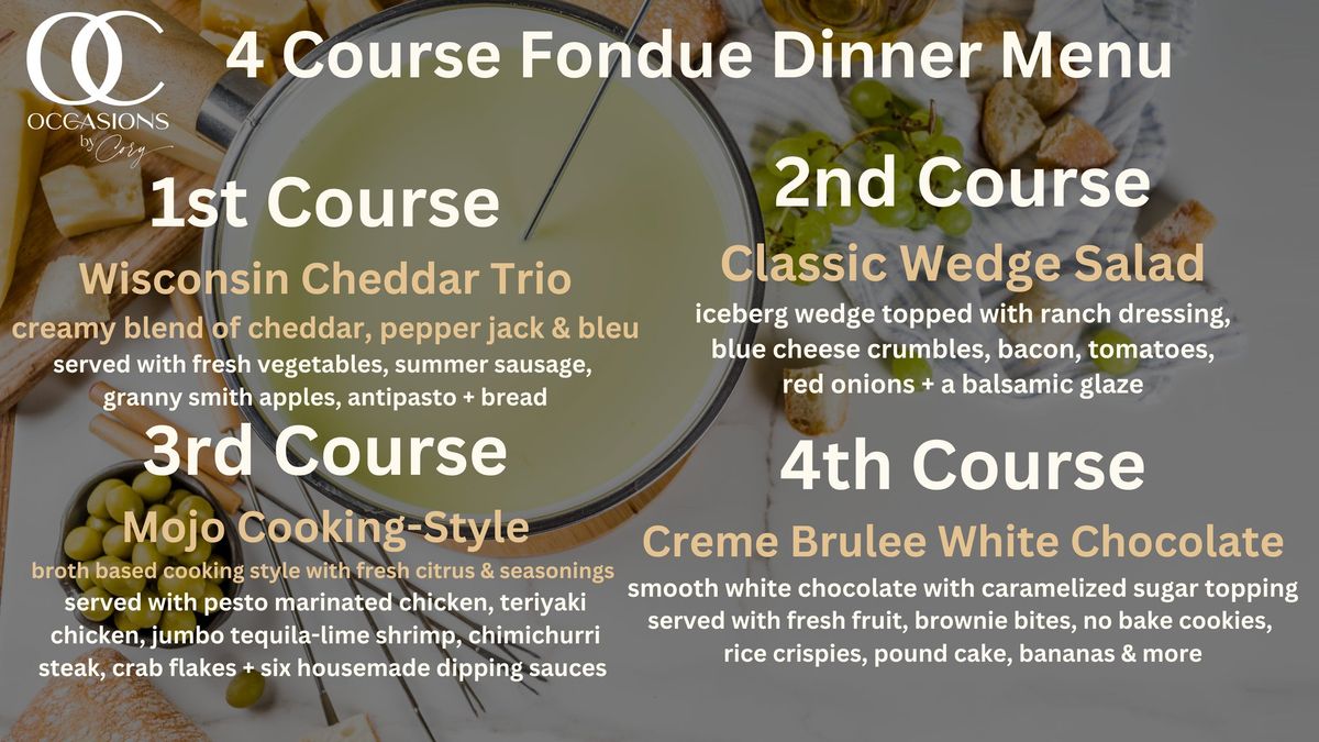 FONDUE FRIDAYS | March 14th & 21st