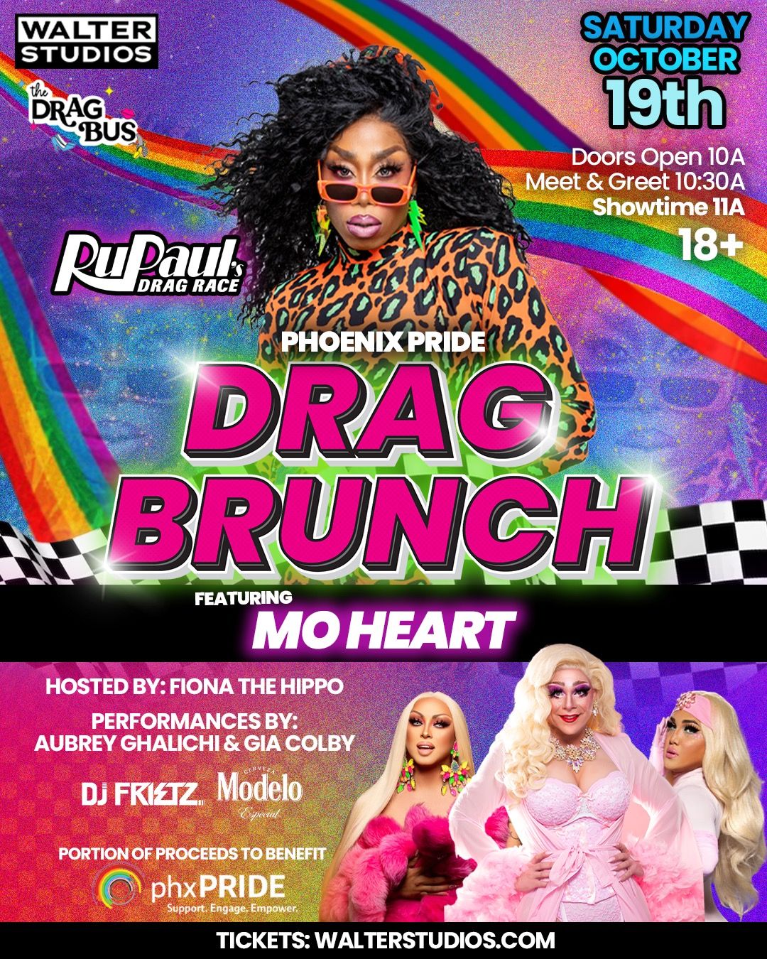 Phoenix Pride Drag Brunch with Mo Heart | Drag Queen Show at Walter Studios