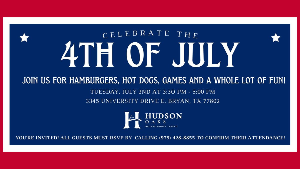 Hudson Oaks 4th of July Party