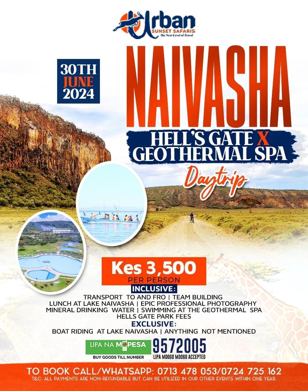 Naivasha  Hells Gate X Geothermal  Spa Day Trip