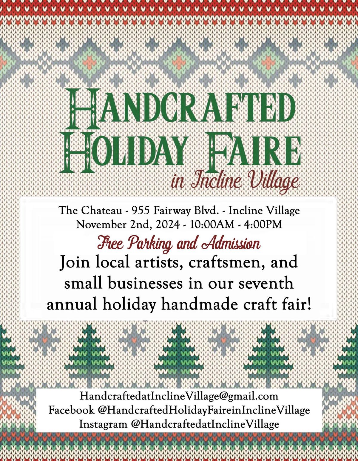 Handcrafted Holiday Faire in Incline Village 2024