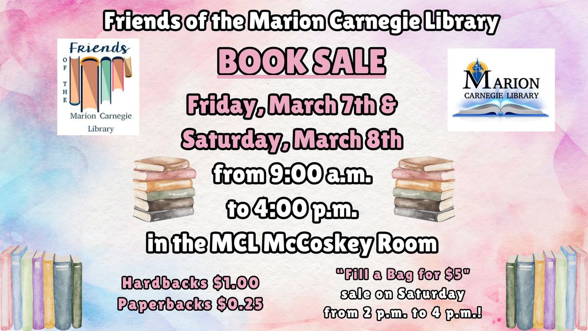 Friends of the Marion Carnegie Library Book Sale