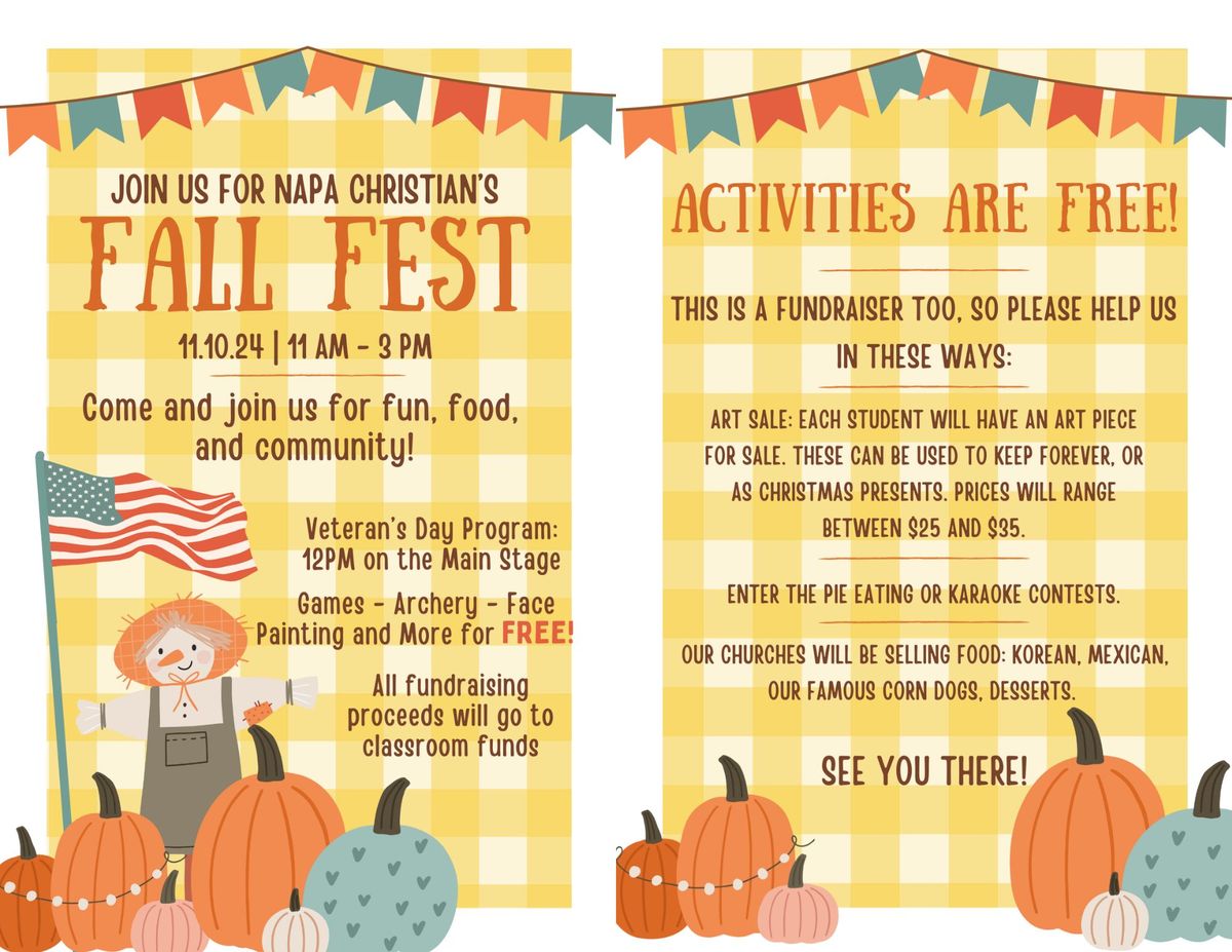 Fall Festival and Veteran's Day Celebration