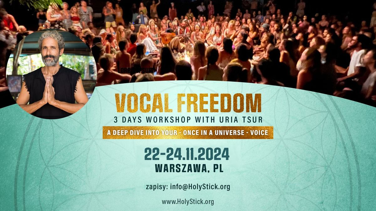 URIA TSUR: VOCAL FREEDOM - Wolno\u015b\u0107 G\u0142osu - 3-dniowy warsztat