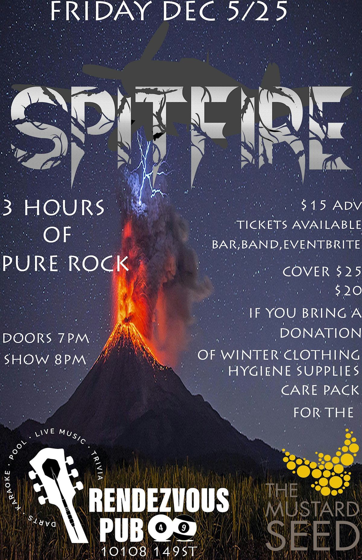 SpitFire A Night Of Pure Rock For The Mustard Seed