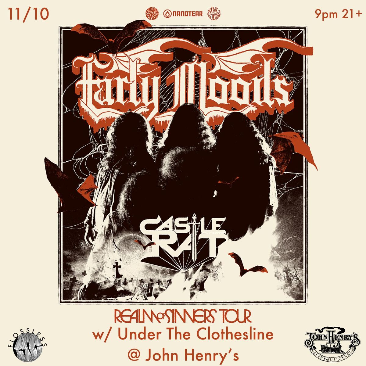 Early Moods w\/Castle Rat + Under The Clothesline