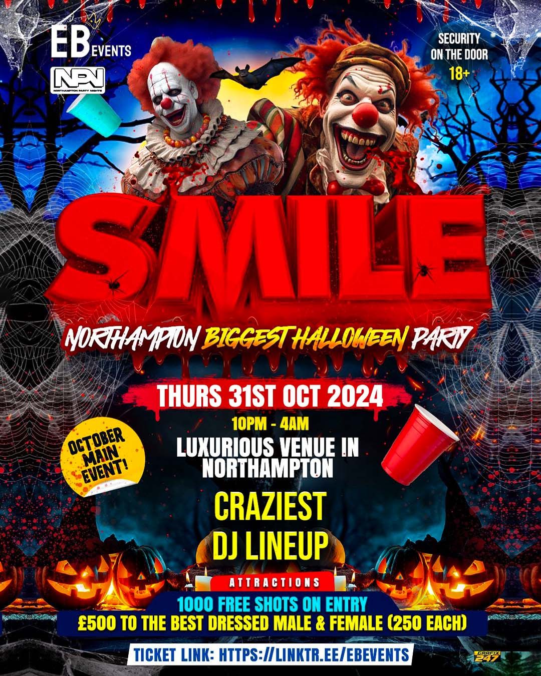 SMILE -  NORTHAMPTON BIGGEST HALLOWEEN PARTY