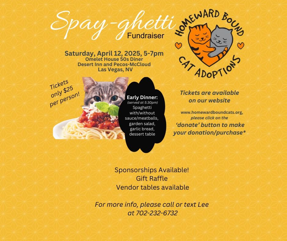 Spay-ghetti Fundraiser to benefit Homeward Bound