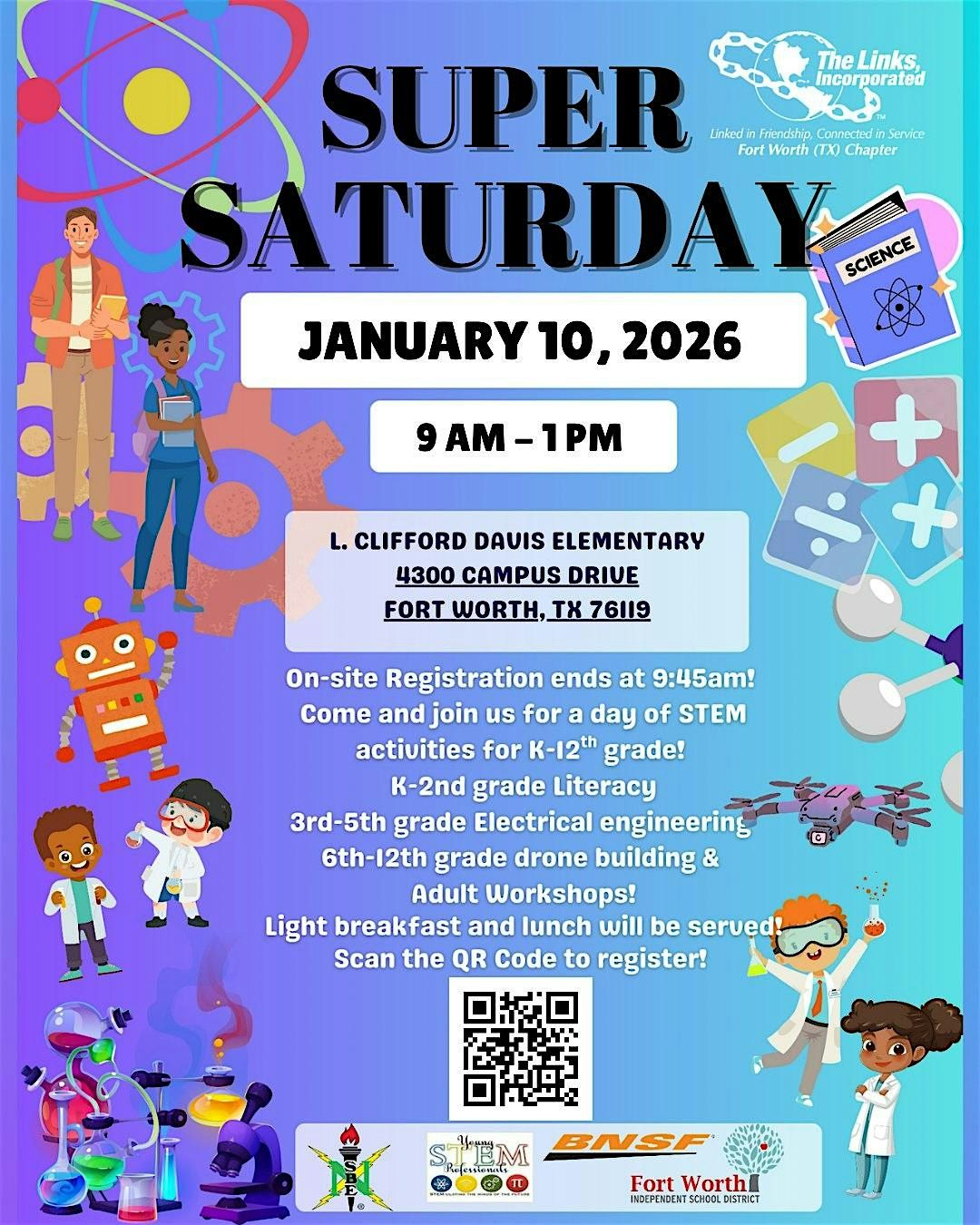 FW Links Super Saturday, January 10th - L. Clifford Davis Elementary
