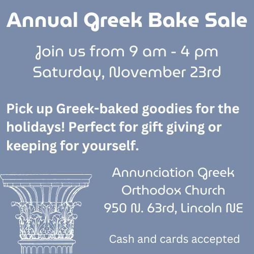 Annual Greek Bake Sale