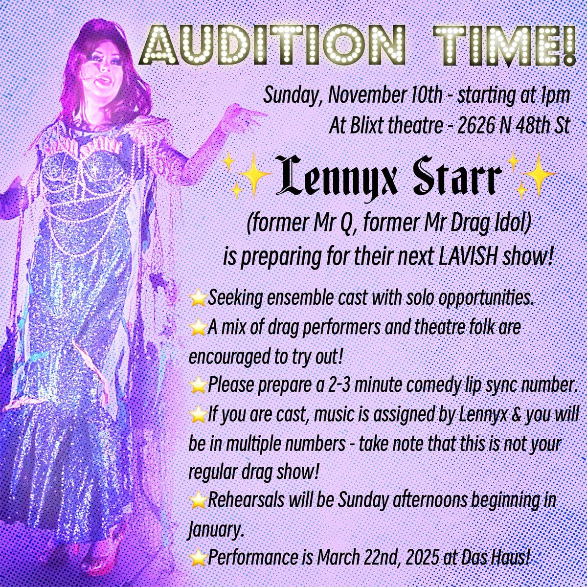 Drag Show Auditions!