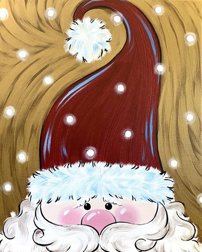 Jolly Peekaboo Santa-Paint Party