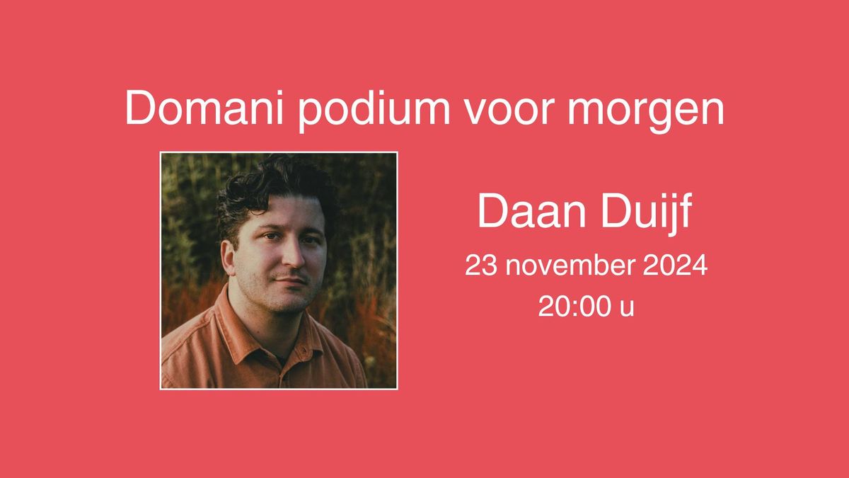 Daan Duijf bij Domani