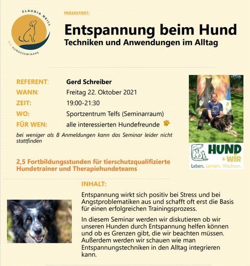 Entspannung beim Hund - mit Gerd Schreiber