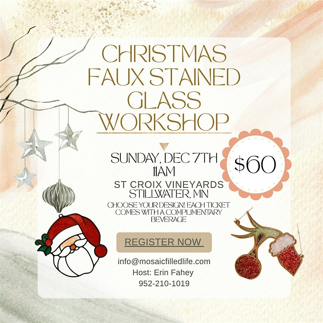 St. Croix Vineyards Stained Glass Class