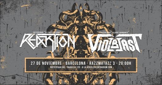 Reaktion + Violblast en Barcelona (Razzmatazz 3)