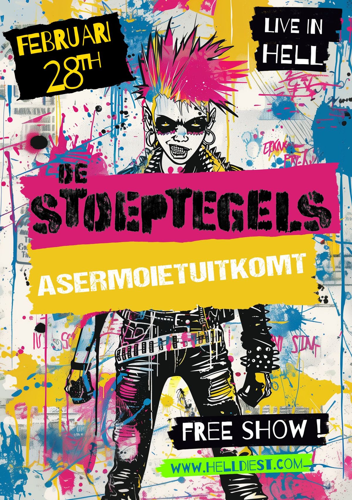 Asermoietuitkomt | De Stoeptegels - Free show!