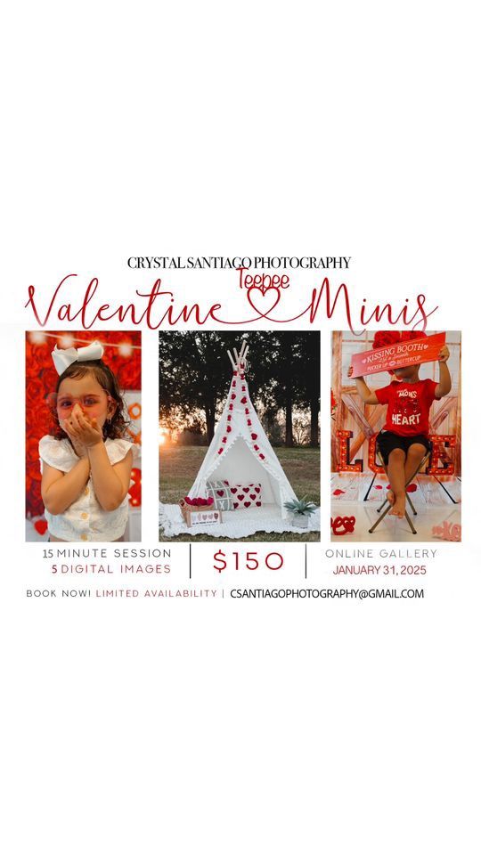 \u2764\ufe0fValentine's Day Teepee \u26fa\ufe0f Mini Sessions