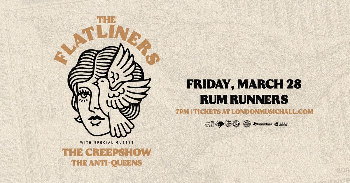 THE FLATLINERS w\/ The Creepshow & The Anti-Queens - March 28th @ Rum Runners