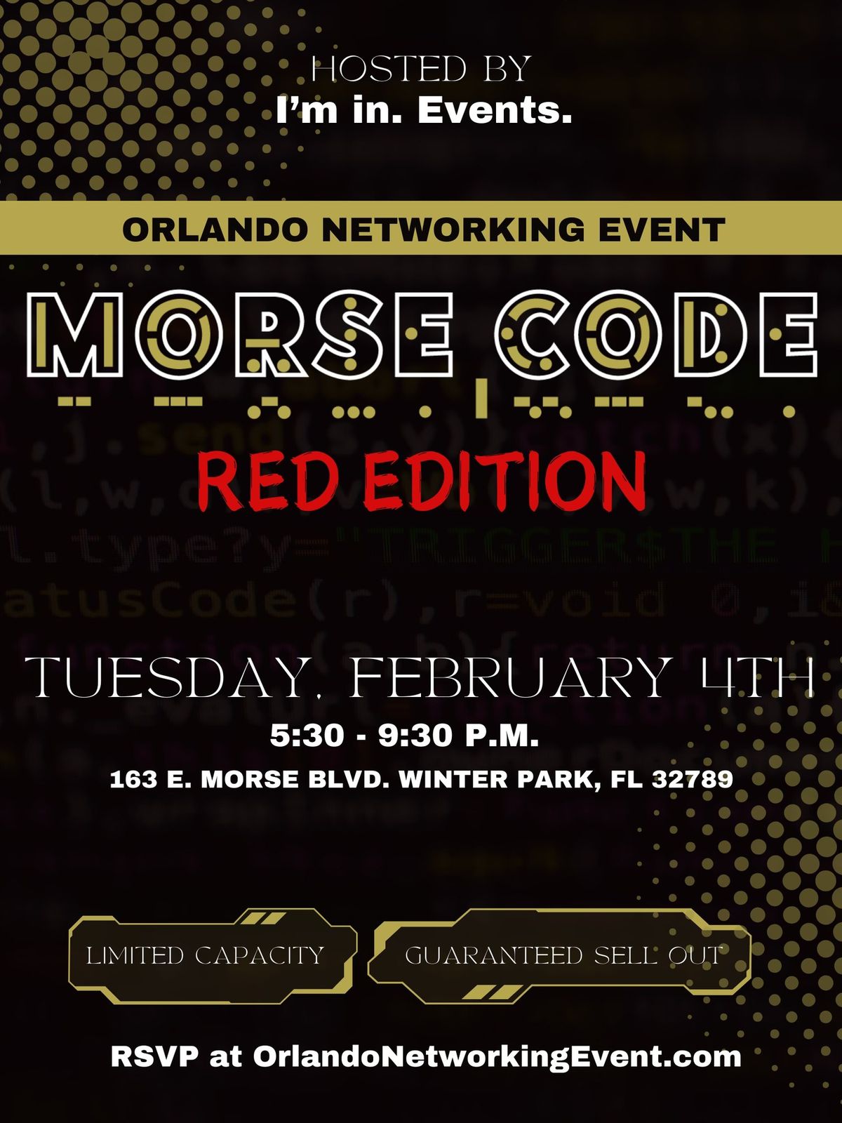 Orlando Networking Event (Red Edition) at Morse Code Lounge