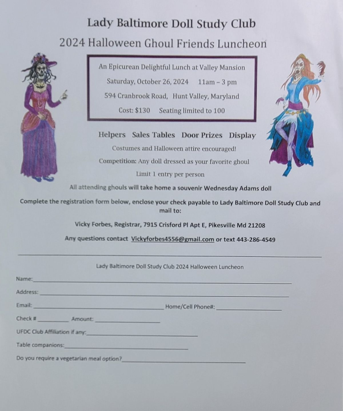 2024 Halloween Ghoul Friends Luncheon