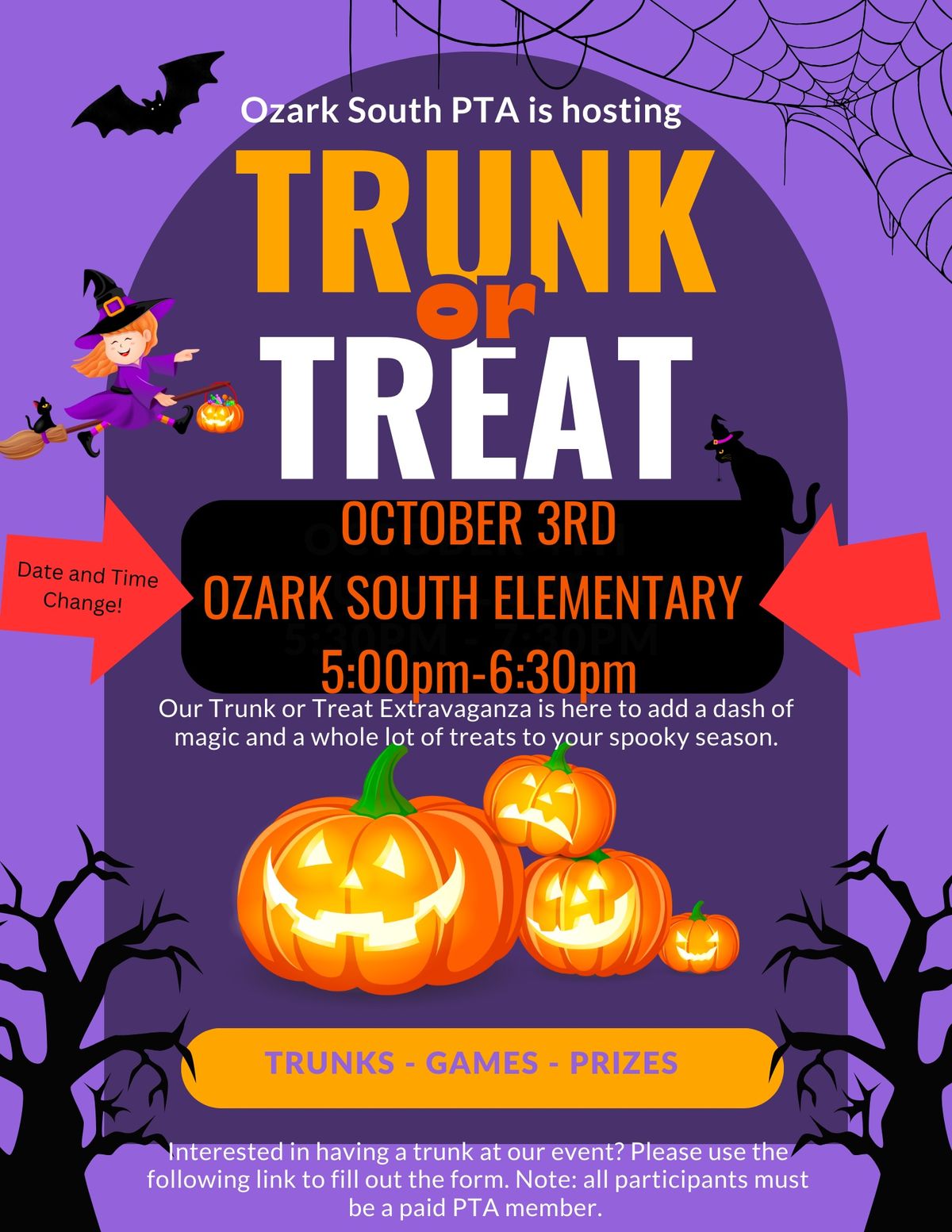 Trunk or Treat ~ Ozark South PTA