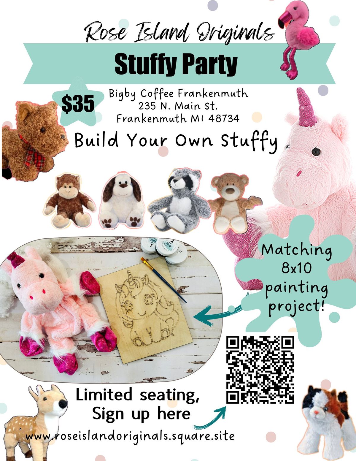 Stuffy Party at Bigby Coffee Frankenmuth