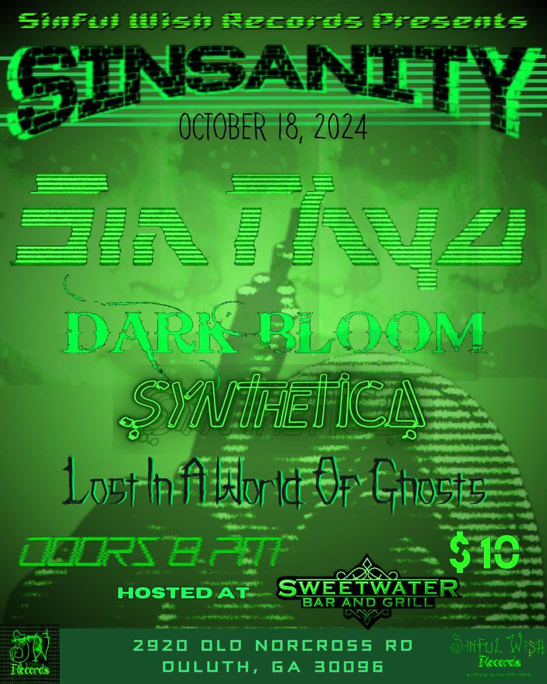 Industrial Nite: Dark Bloom, SinThya, Lost In A World of Ghosts and Synthetica