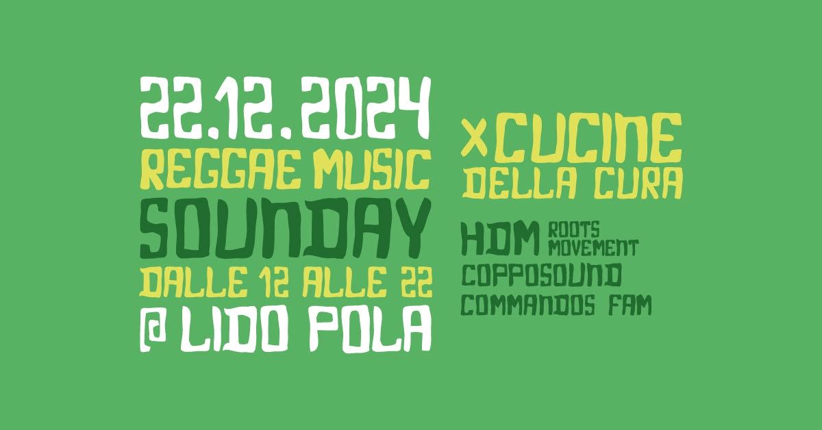 Reggae Music al Lido Pola x Cucine della Cura