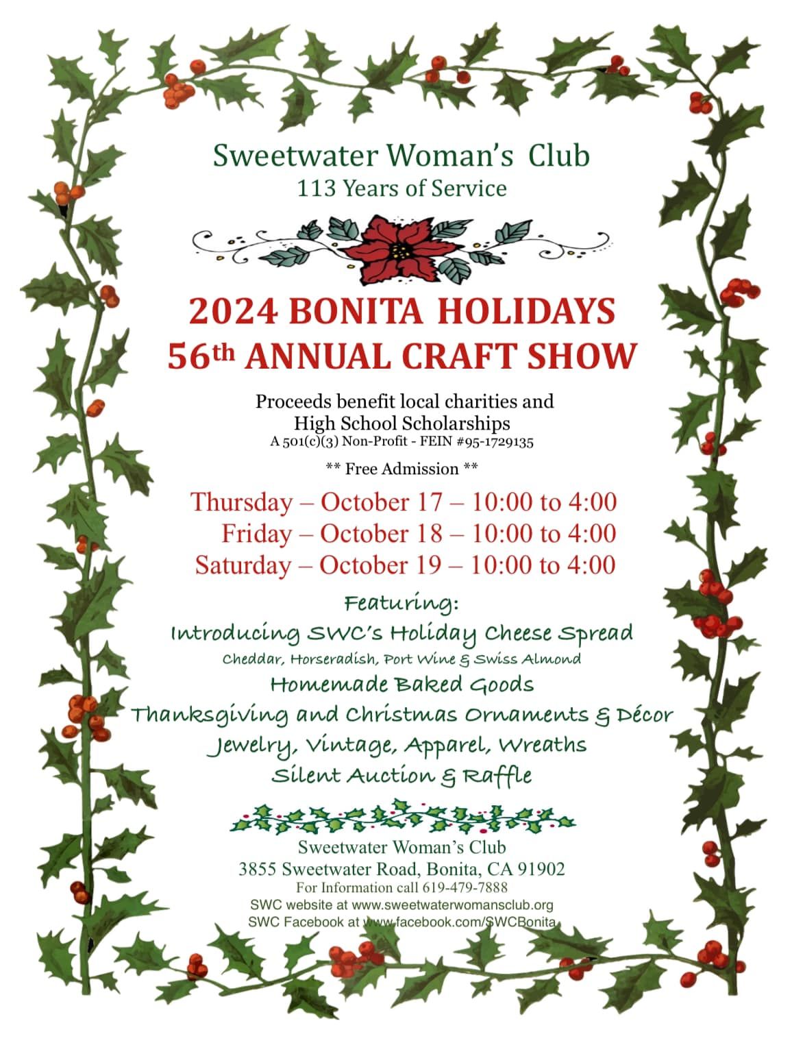 56th Annual Bonita Holiday Craft Show 