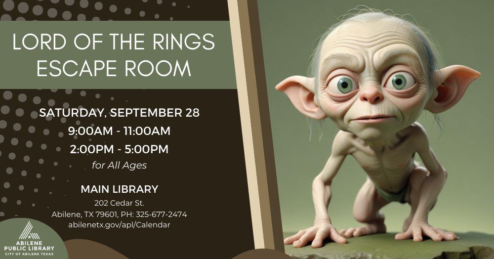 Lord of the Rings Escape Room (Main Library)