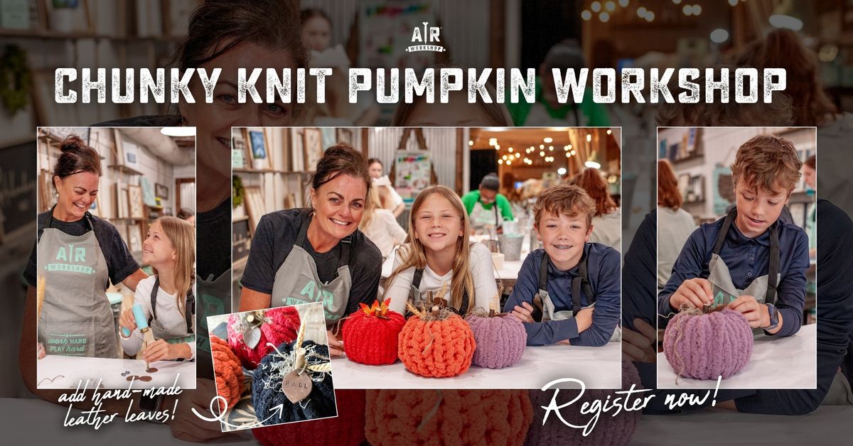 Chunky Knit Pumpkin Workshop at Peace Water Winery-Fishers