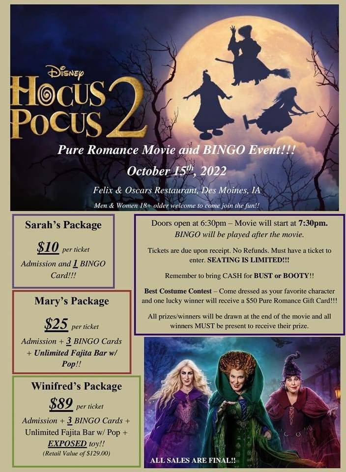 Hocus Pocus Bingo Night