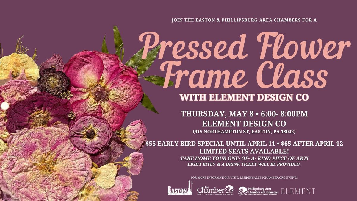 Pressed Flower Frame Class with Element Design Co