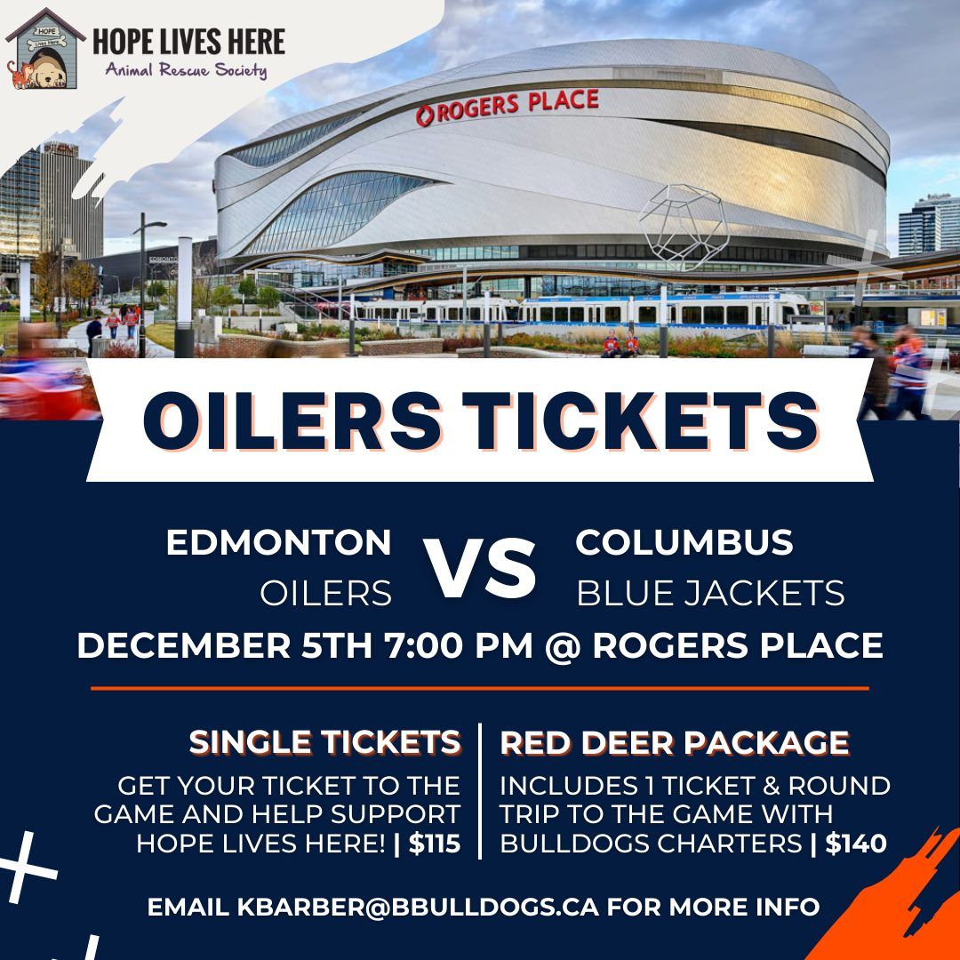 Oilers Tickets & Red Deer Round Trip! 