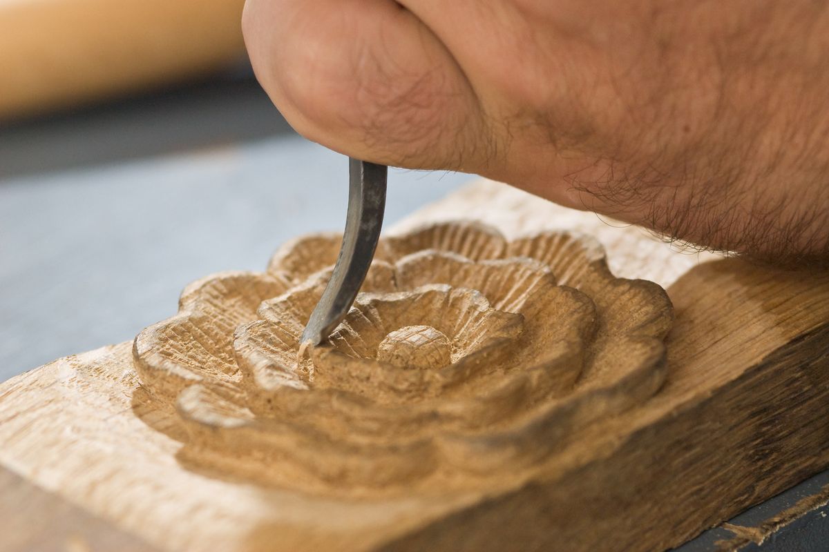 Traditional wood carving workshop