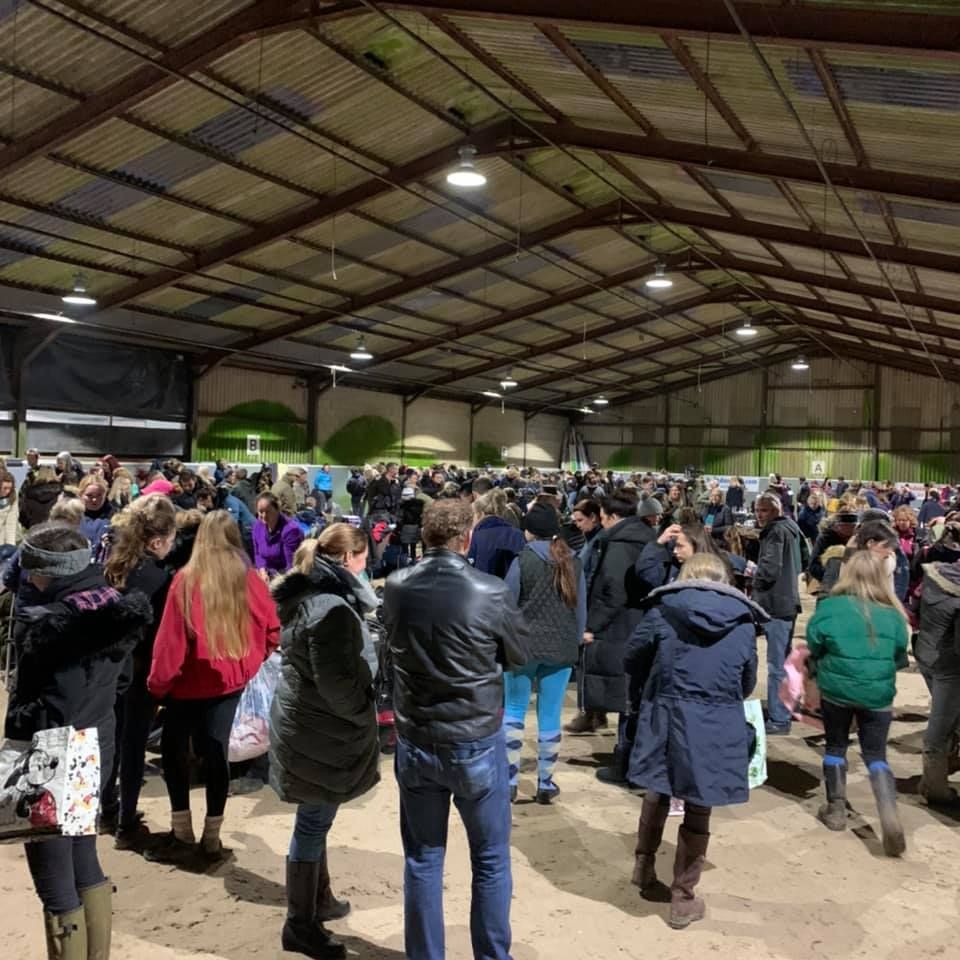 Pyecombe December 24 Indoor Tack Sale - evening