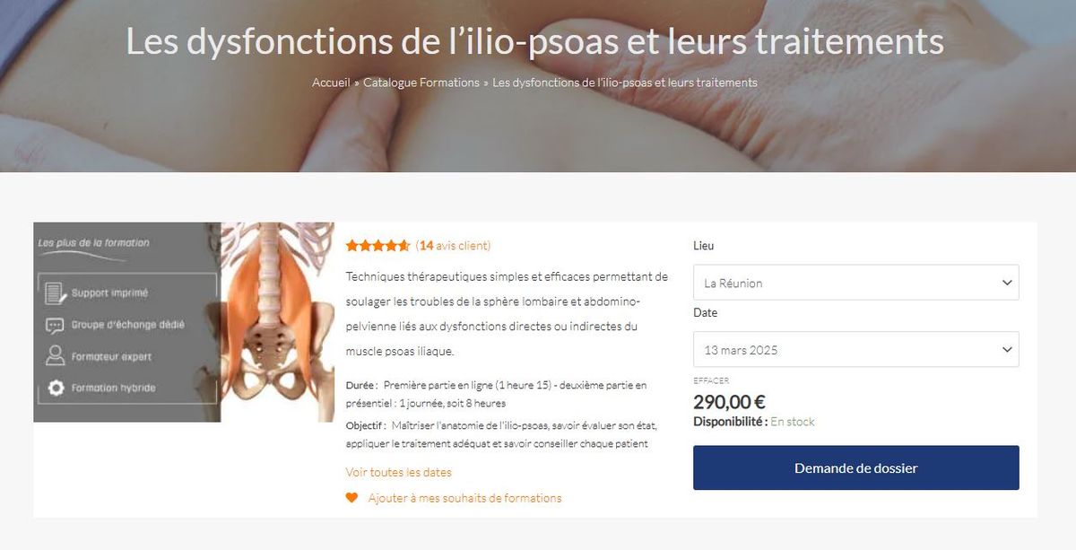 Les dysfonctions de l\u2019ilio-psoas et leurs traitements