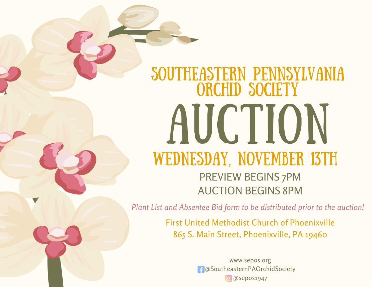 Southeastern Pennsylvania Orchid Society Auction