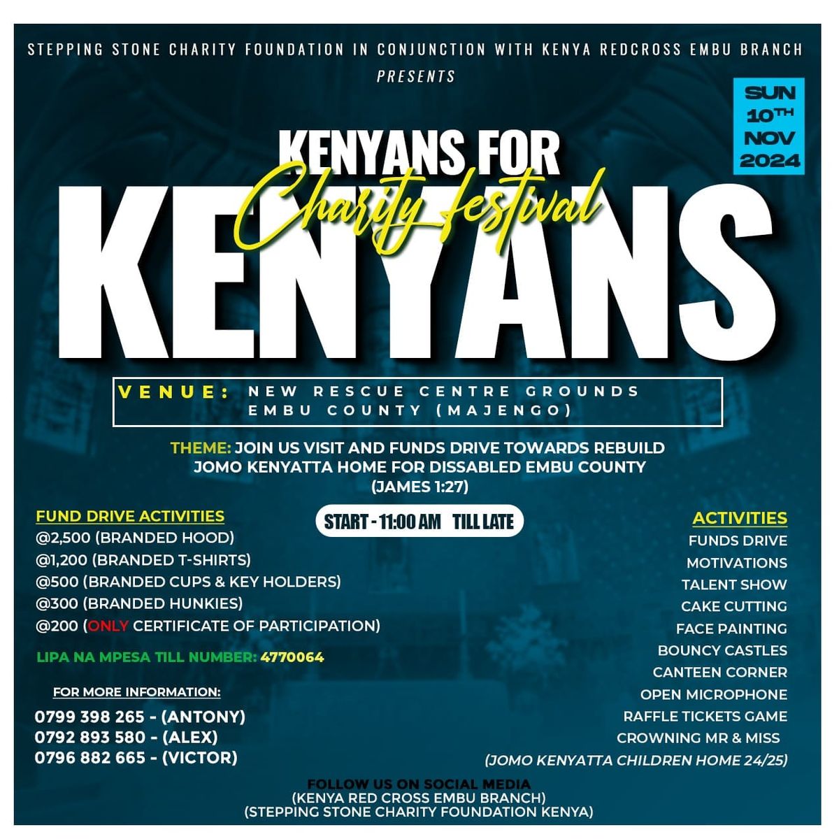 This Season Steppers Invite Volunteers to Kenyans for Kenyans Charity Festivals