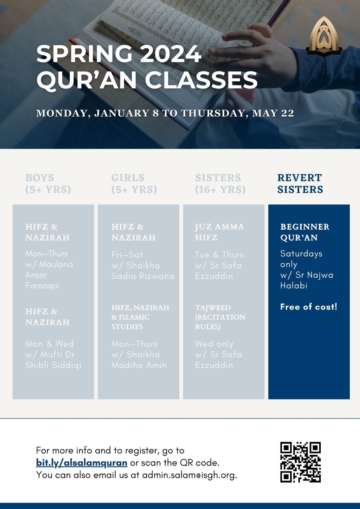 Qur'an for Beginners II (Revert Sisters Only) w\/ Sr Najwa Halabi
