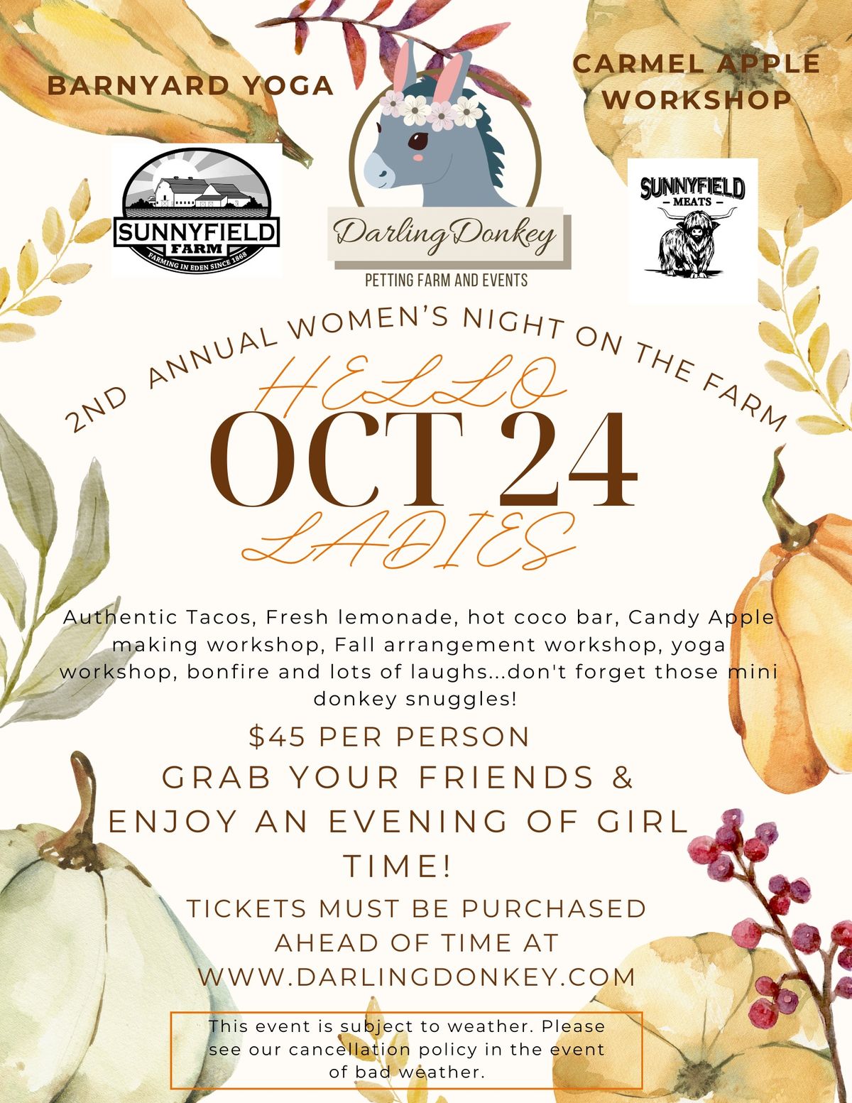 2nd Annual Women's Night on the Farm