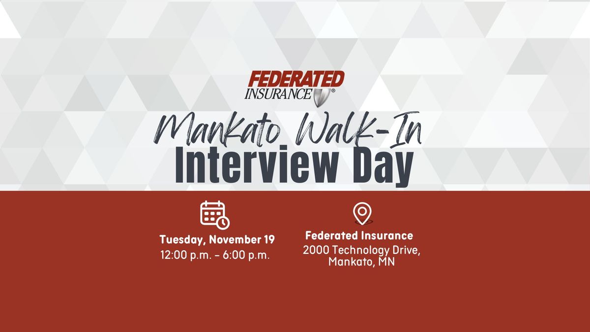 Federated Insurance Walk-In Interview Day