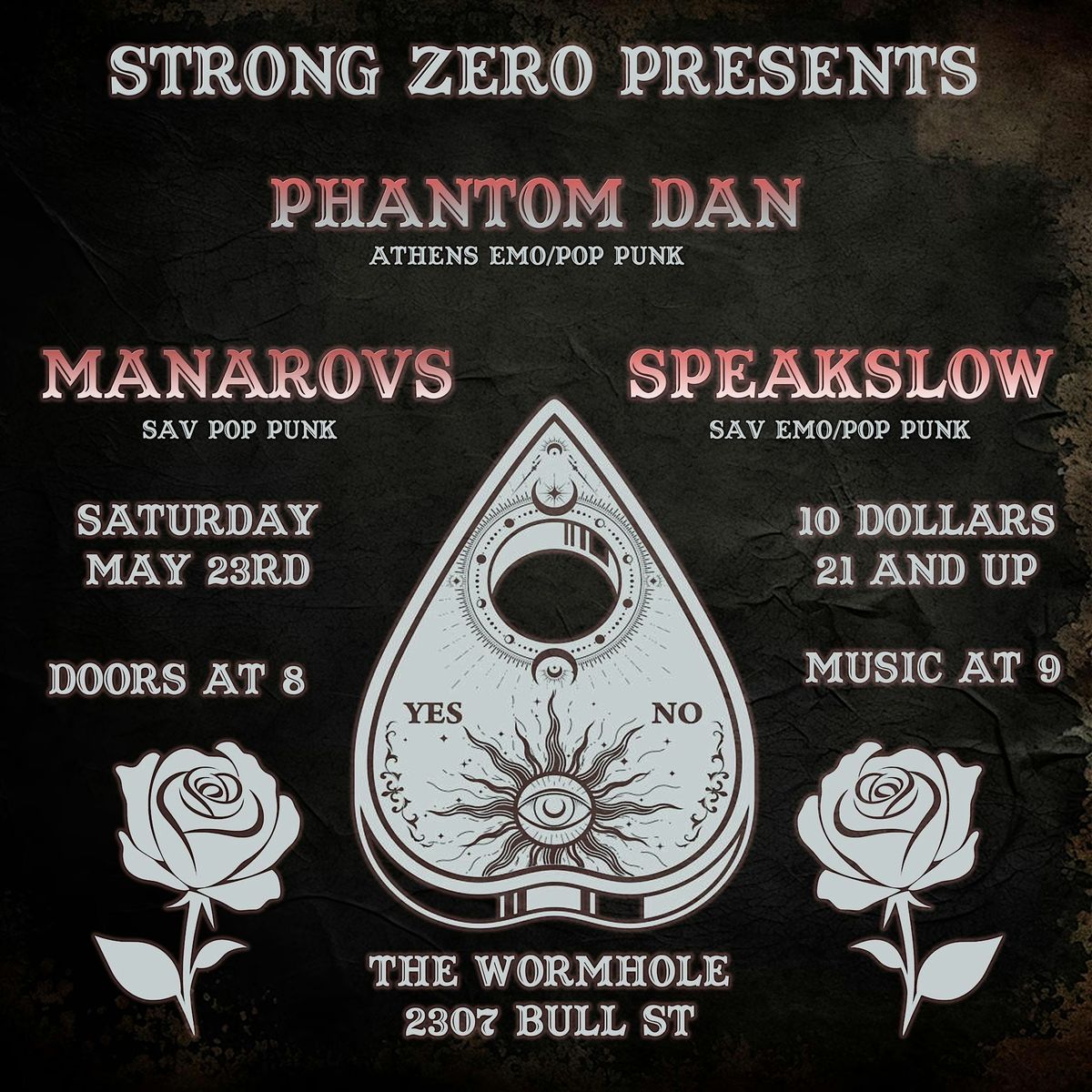 Phantom Dan with Manarovs and Speakslow at The Wormhole (EMO pop Punk)