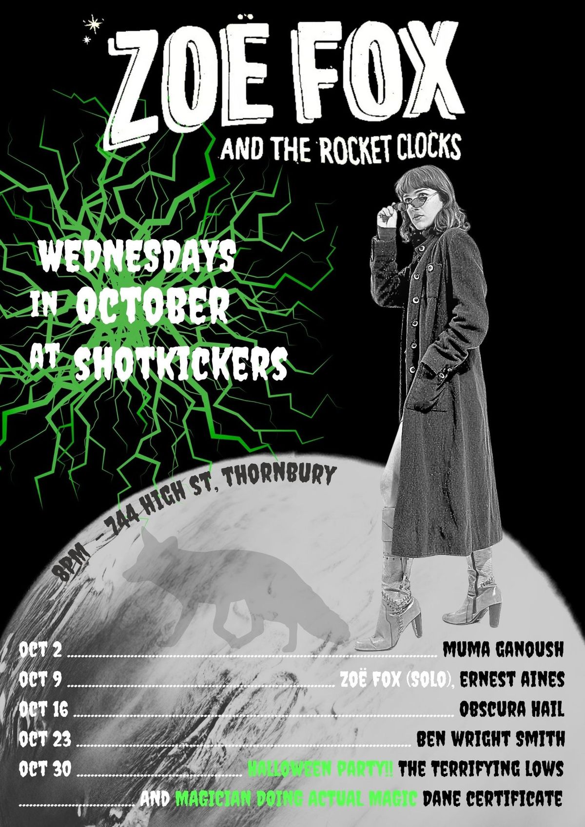 Zo\u00eb Fox and the Rocket Clocks Residency at Shotkickers