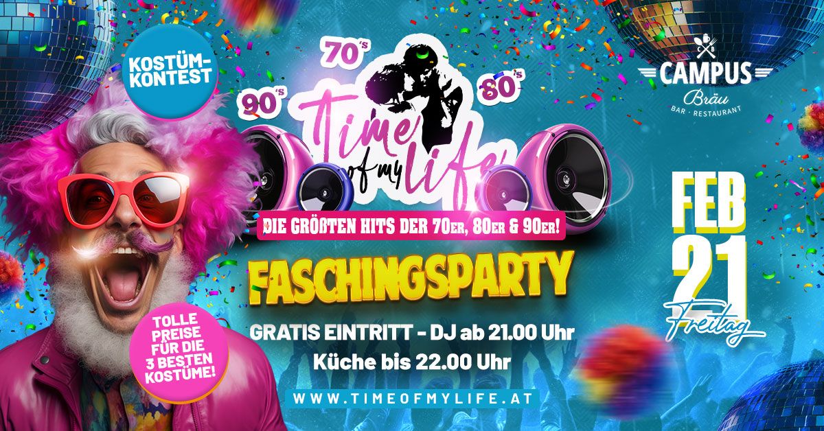 Time of my Life - Die gr\u00f6\u00dften Hits der 70er, 80er und 90er @Campus Br\u00e4u, Wien 